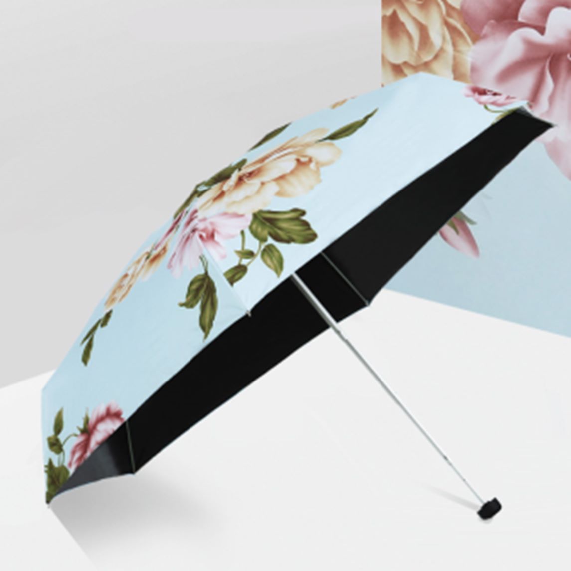 Yiwu Good Goods Longxiang Summer Love Song Transfer Vinyl 50 Fold Umbrella Manufacturers Direct Sales details Picture