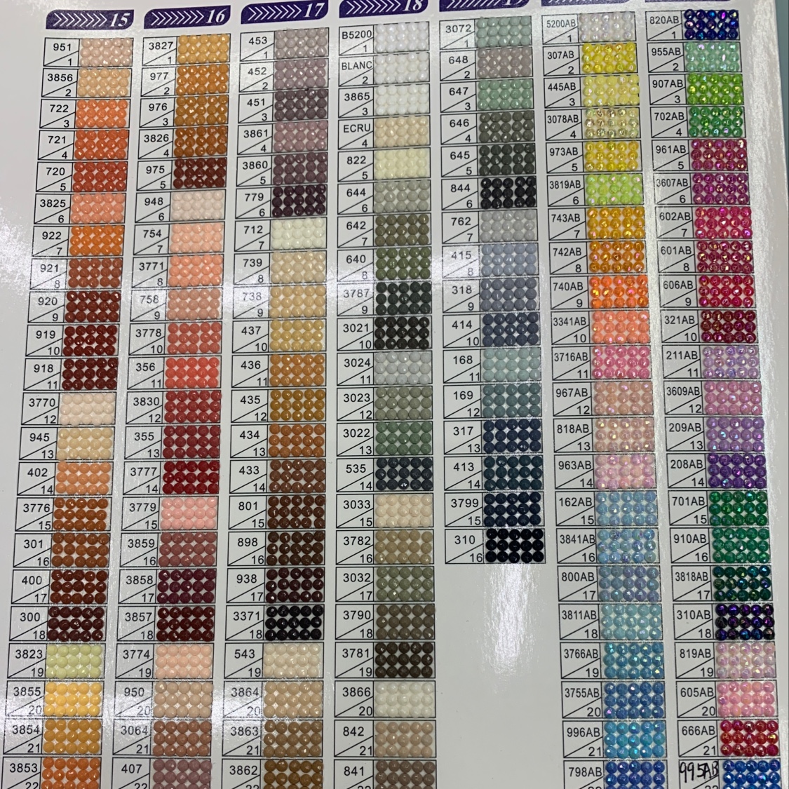 Diamond painting special diamond colors 447. Price: per kilogram details Picture
