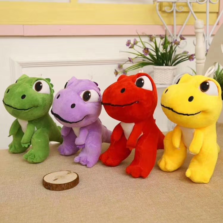 Mixed color dinosaur plush toy thumbnail