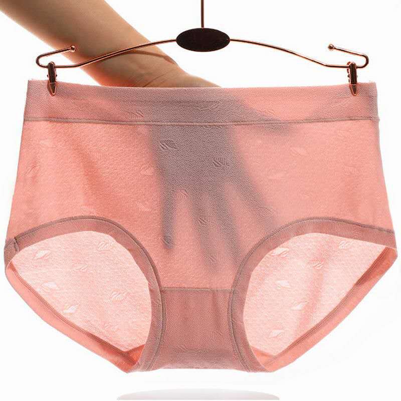 Pinduoduo's best-selling Modal cotton mid-waist, belt-cinding, hip-lifting, breathable and comfortable large-sized triangular women's underwear details Picture