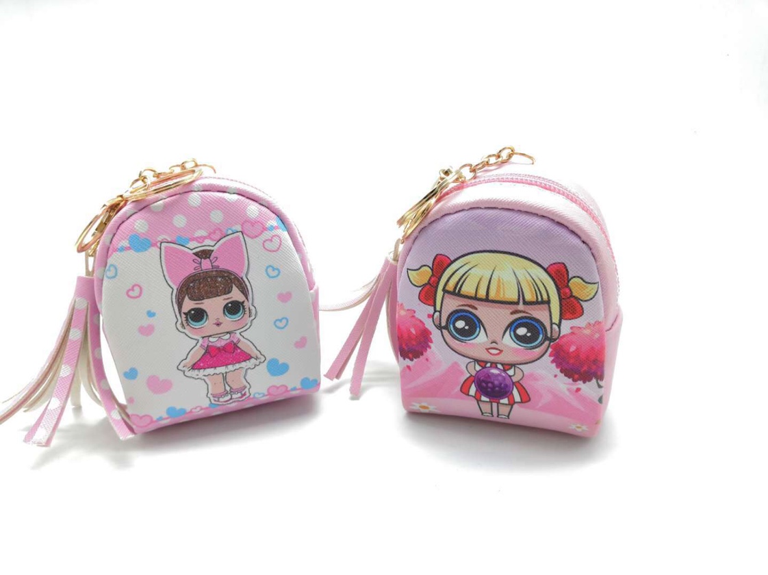 Surprise doll keychain coin purse children's bag details Picture