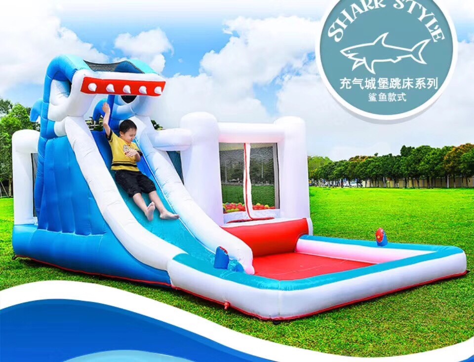 充气城堡鲨鱼跳床厂家直销