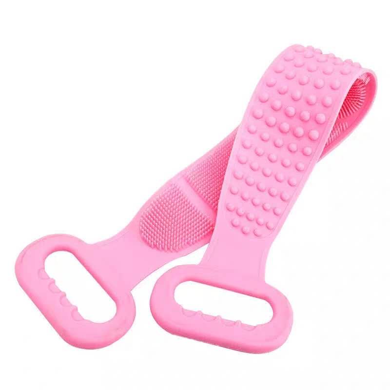 New silicone bath towel, long strip scrubbing towel, double-sided back scrubbing towel, powerful exfoliating bath brush for both men and women details Picture