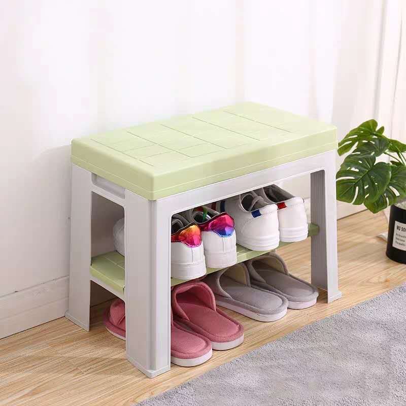 Shoe stool entry home simple modern door can sit shoe rack plastic stool wear shoe stool entry storage stool 5502 details Picture