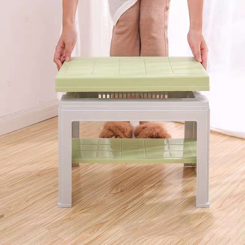 Shoe stool entry home simple modern door can sit shoe rack plastic stool wear shoe stool entry storage stool 5502 Application Scenario