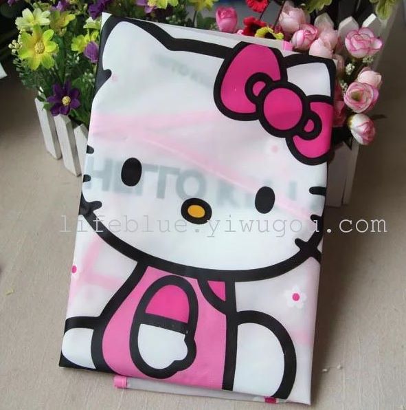 Yiwu Good Goods Life Blue Cartoon Kitchen half-length Apron PVC waterproof, stain-resistant and oil-resistant apron details Picture