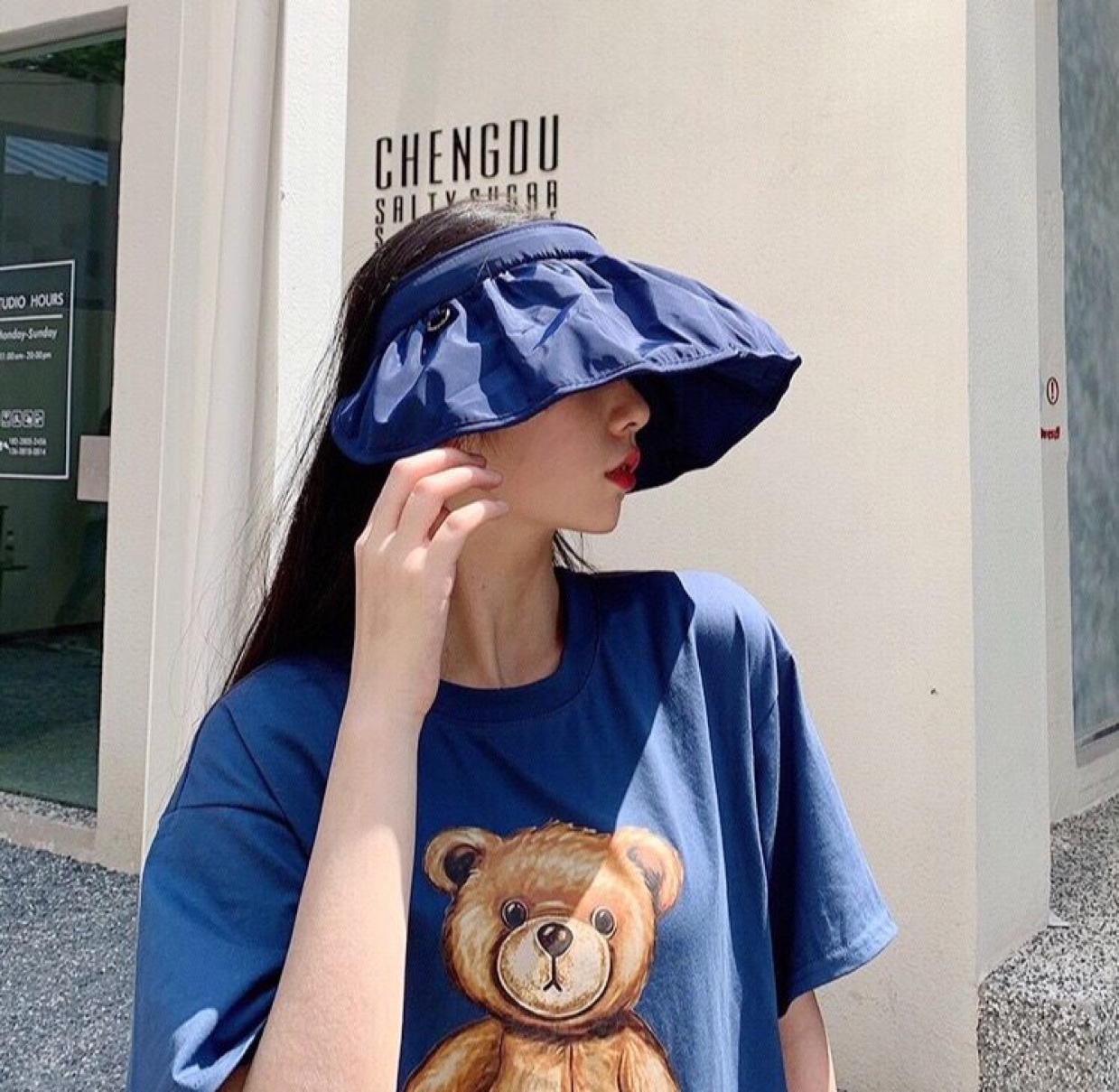 Women's summer hat with UV protection, large brim, fisherman's uncovered sun, hollow top, shell, large brim, face protection, sun protection hat undefined