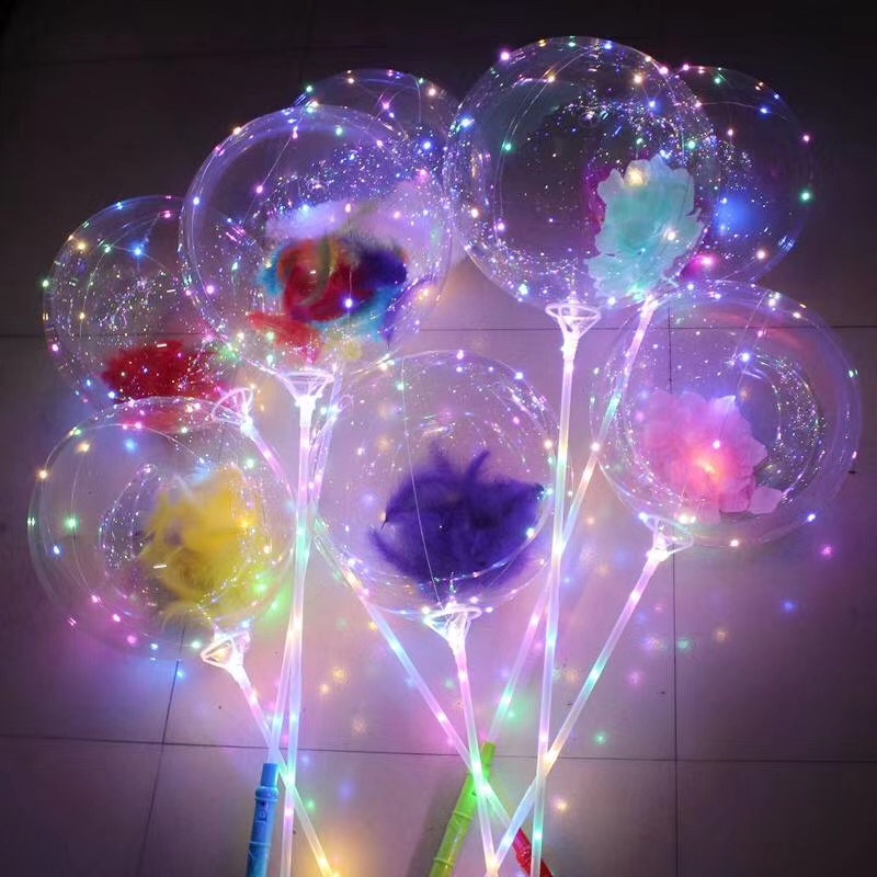 透明带灯波波球图