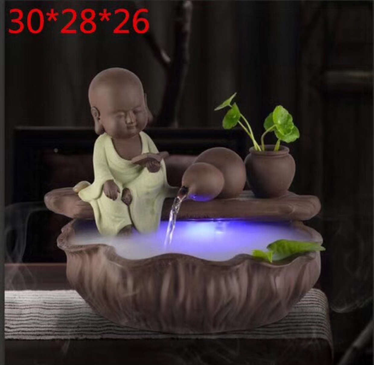 陶瓷流水工艺品人物小和尚系列（看书）