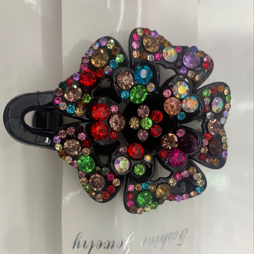 Three-foot diamond-encrusted jewelry accessory, a popular online celebrity bestseller. DIY beautiful hair clip accessory decoration details Picture