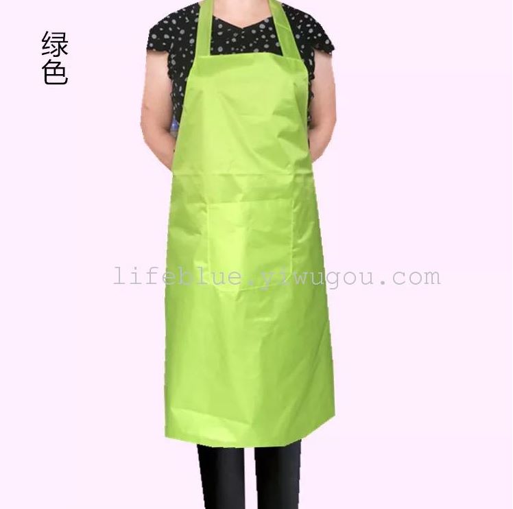 Yiwu Good Goods Life Blue Men's and women's aprons, Korean version home aprons, catering advertising aprons Specification image