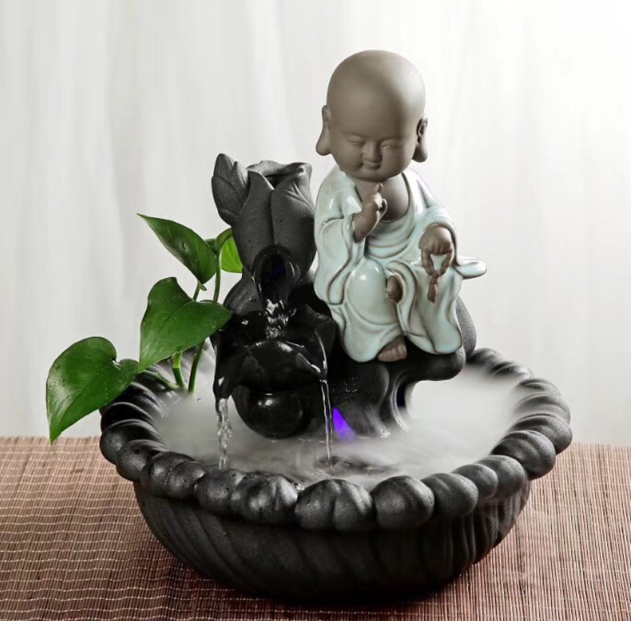 Ceramic bonsai figures little monk series