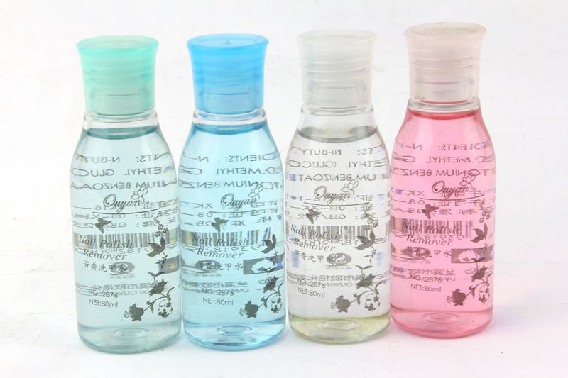 Ouyan 2876 nail polish remover in 60ML clear plastic bottle without acetone