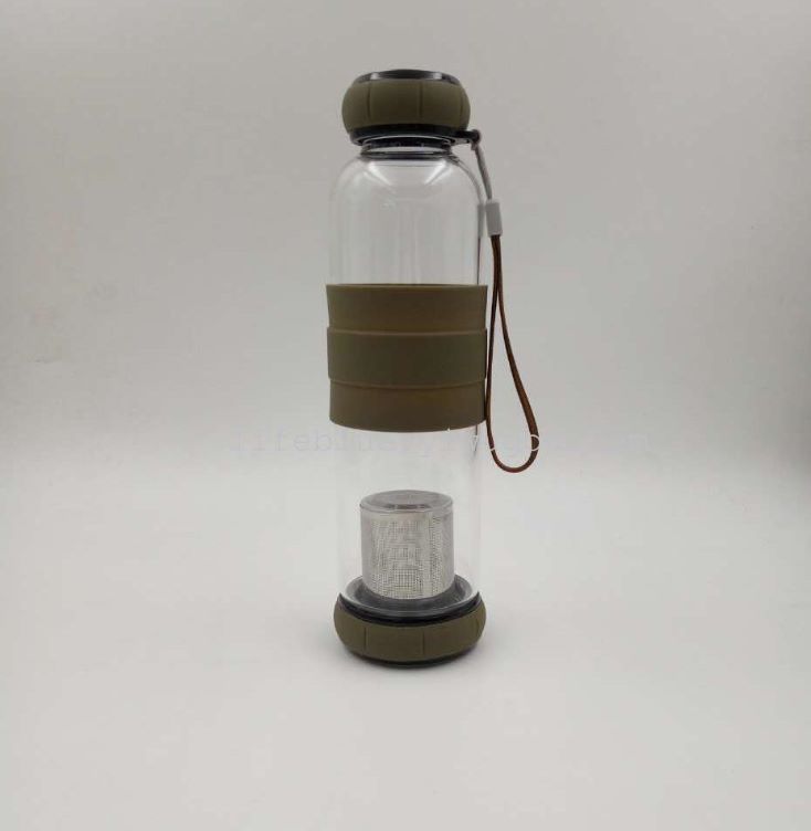 Yiwu Quality eco-friendly water cup, pumpkin cup, single head, large size, 550ML, double head with tea strout details Picture