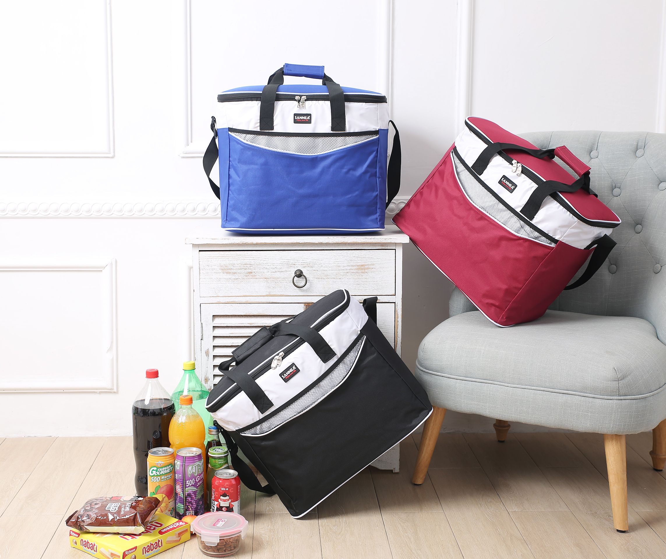 New Oxford cloth large insulated bag, outdoor picnic portable lunch box bag, refrigerated preservation bag factory direct sales Item Picture