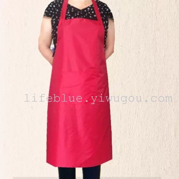 Yiwu Good Goods Life Blue Men's and women's aprons, Korean version home aprons, catering advertising aprons details Picture