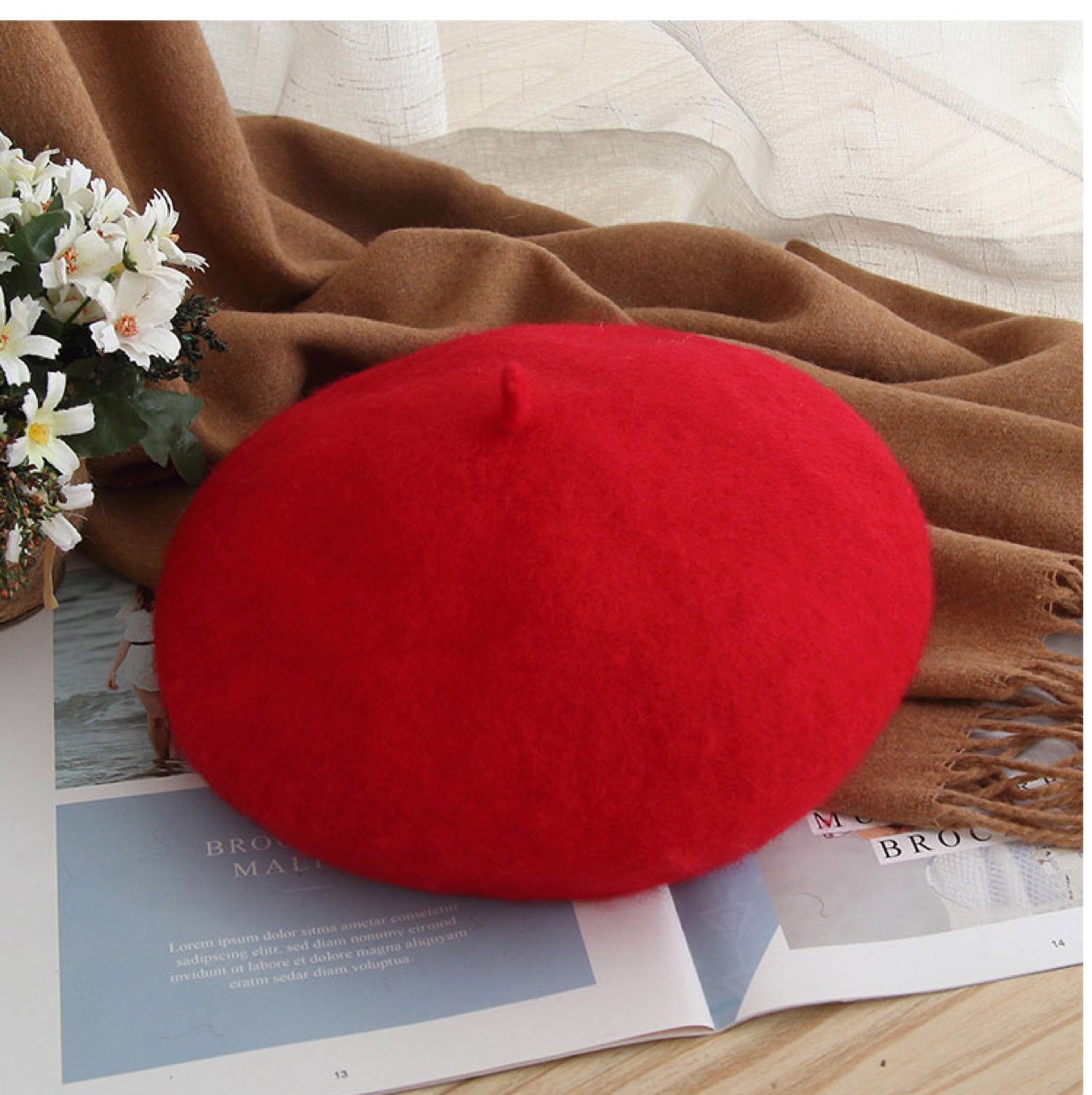 All-wool 3D felt fashion one-piece mushroom hat, winter warm hat for grandpa and grandma, one-piece hat Application Scenario