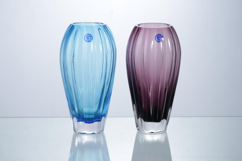 Factory direct selling color primary color glass vase living room furnishingpiece rich bamboo lily hydroponic flower arranger thumbnail