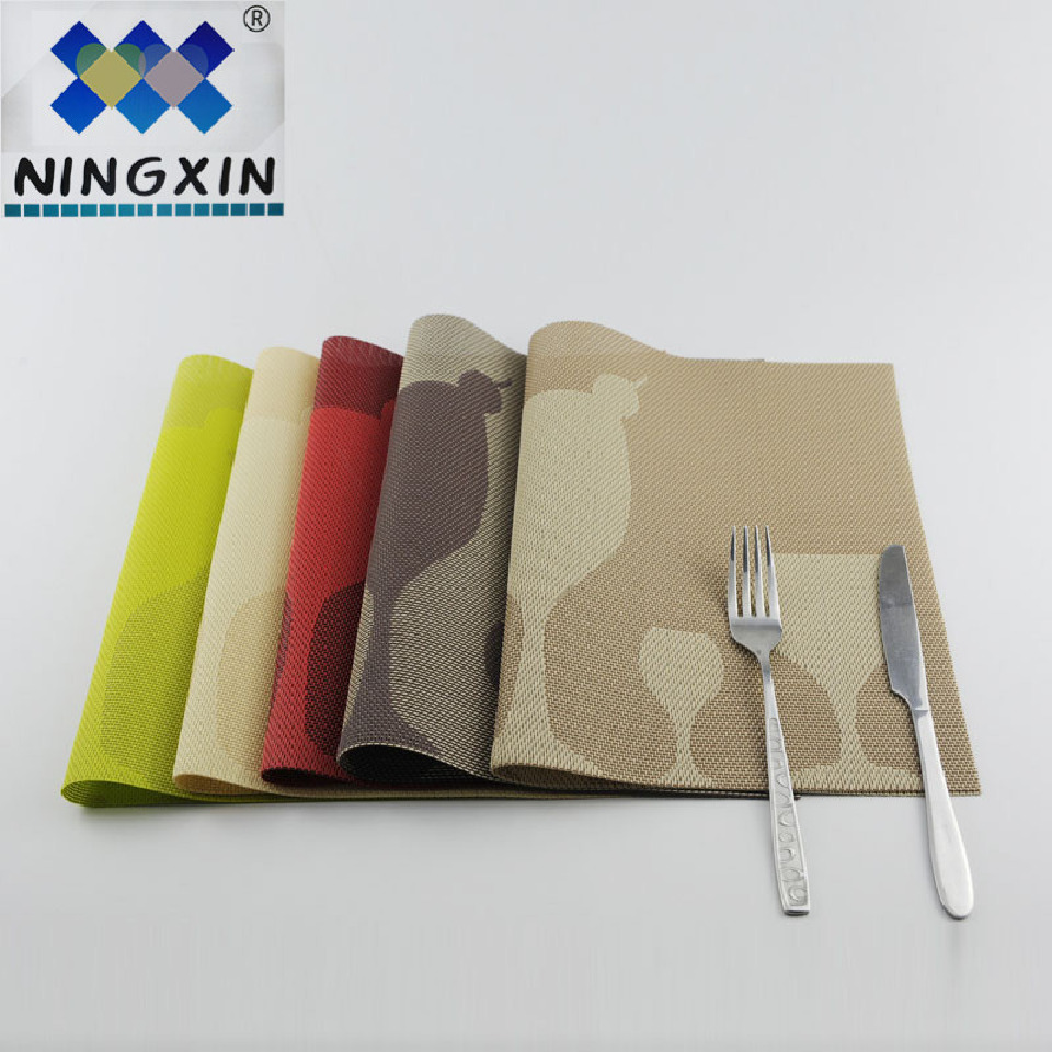 New cross-border Christmas placemats, wine glass printed table MATS, pvc hotel Western placemats, washable placemats detail image 1