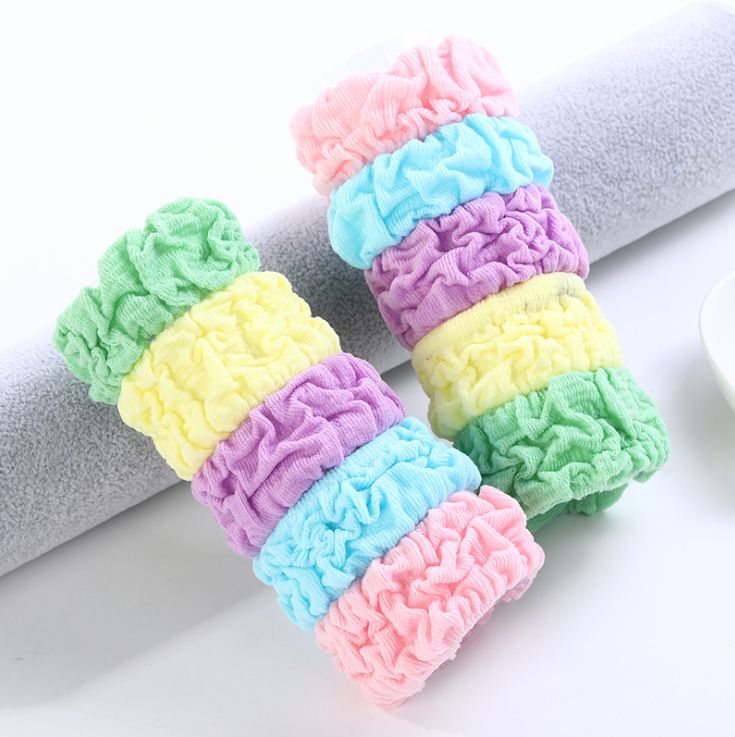 Yiwu Selection fashion Korean version boxed thick wide edge towel ring high stretch no seams bottom rubber band hair ring thumbnail