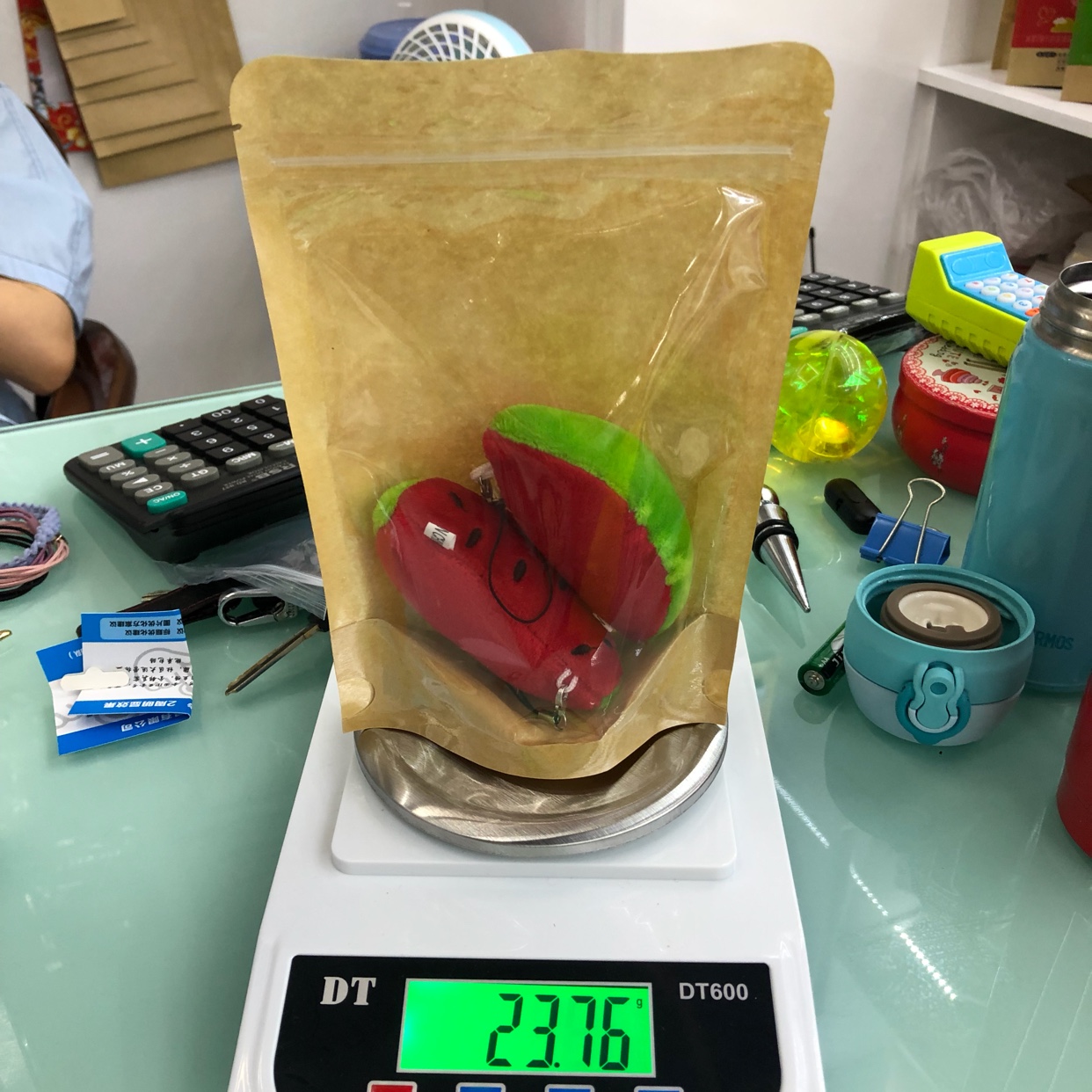 自立透明牛皮纸自封袋20*14+4细节图