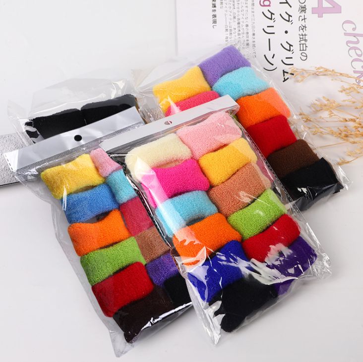 Yiwu Selection Korean version seamless high elastic solid color hair ring large thick towel ring hair rope 12 thumbnail