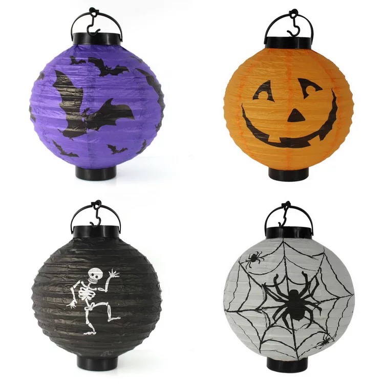8 "Halloween LED battery box paper lantern