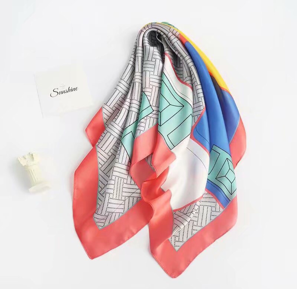 韩式新品小方巾丝巾女70x70小丝巾公主四方巾脖子春秋季方巾细节图