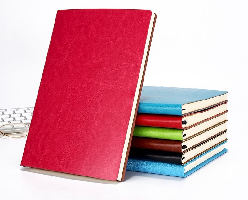 A5 notebook customizable logo printing business soft leather book small fresh printing customized cover lettering wholesale thumbnail