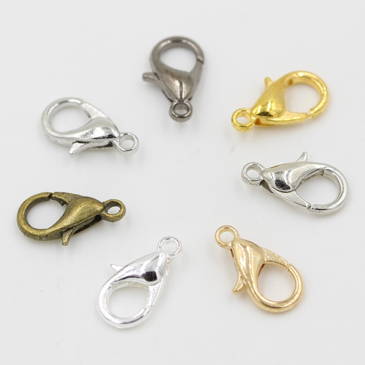 Jewelry accessories: 302 High-quality alloy lobster buckle, bracelet buckle, necklace buckle, 12mm details Picture