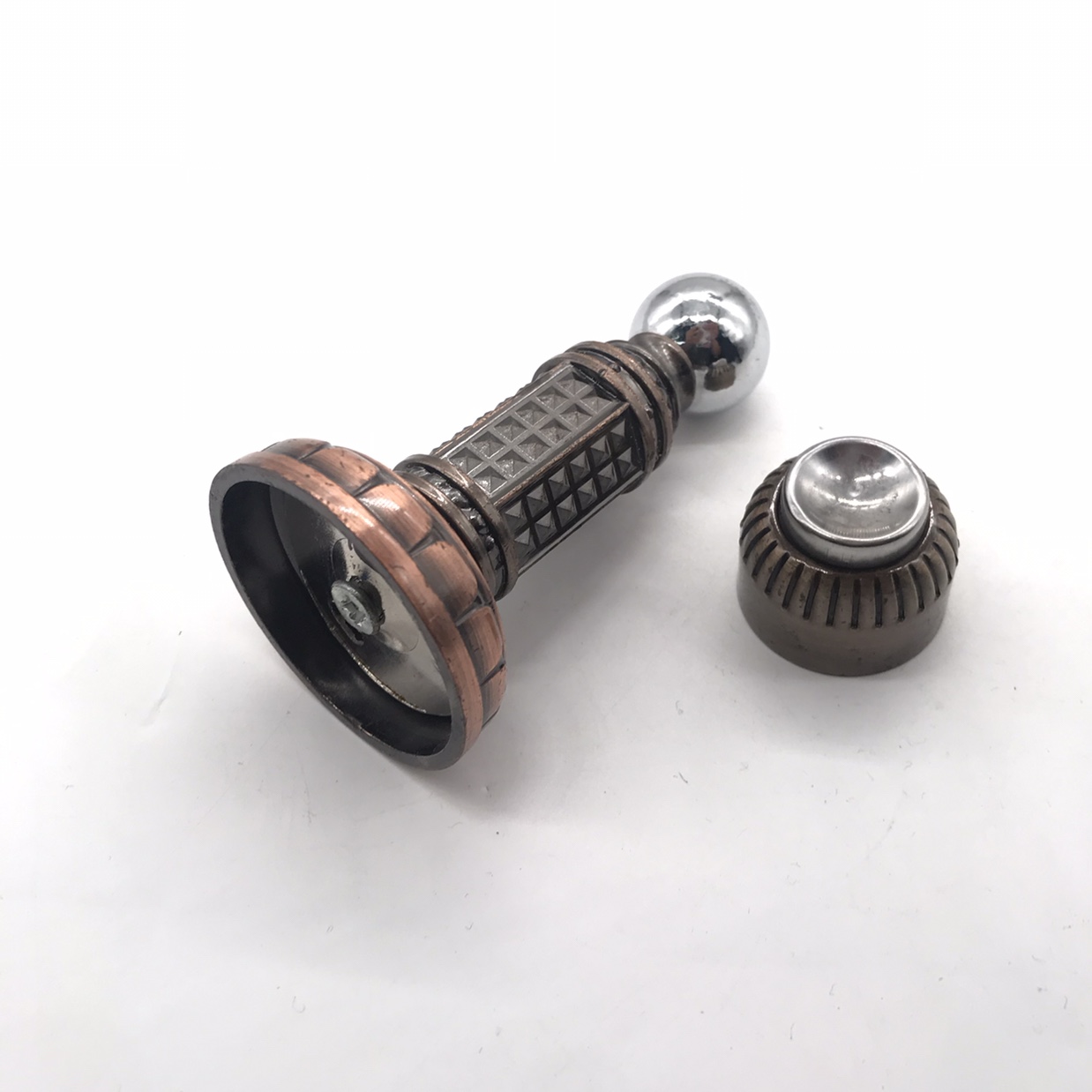 Shuzan European-style retro zinc alloy shackle door stop strong magnetic anti-collision golden antique copper door stop suitable for computer desk Specification image