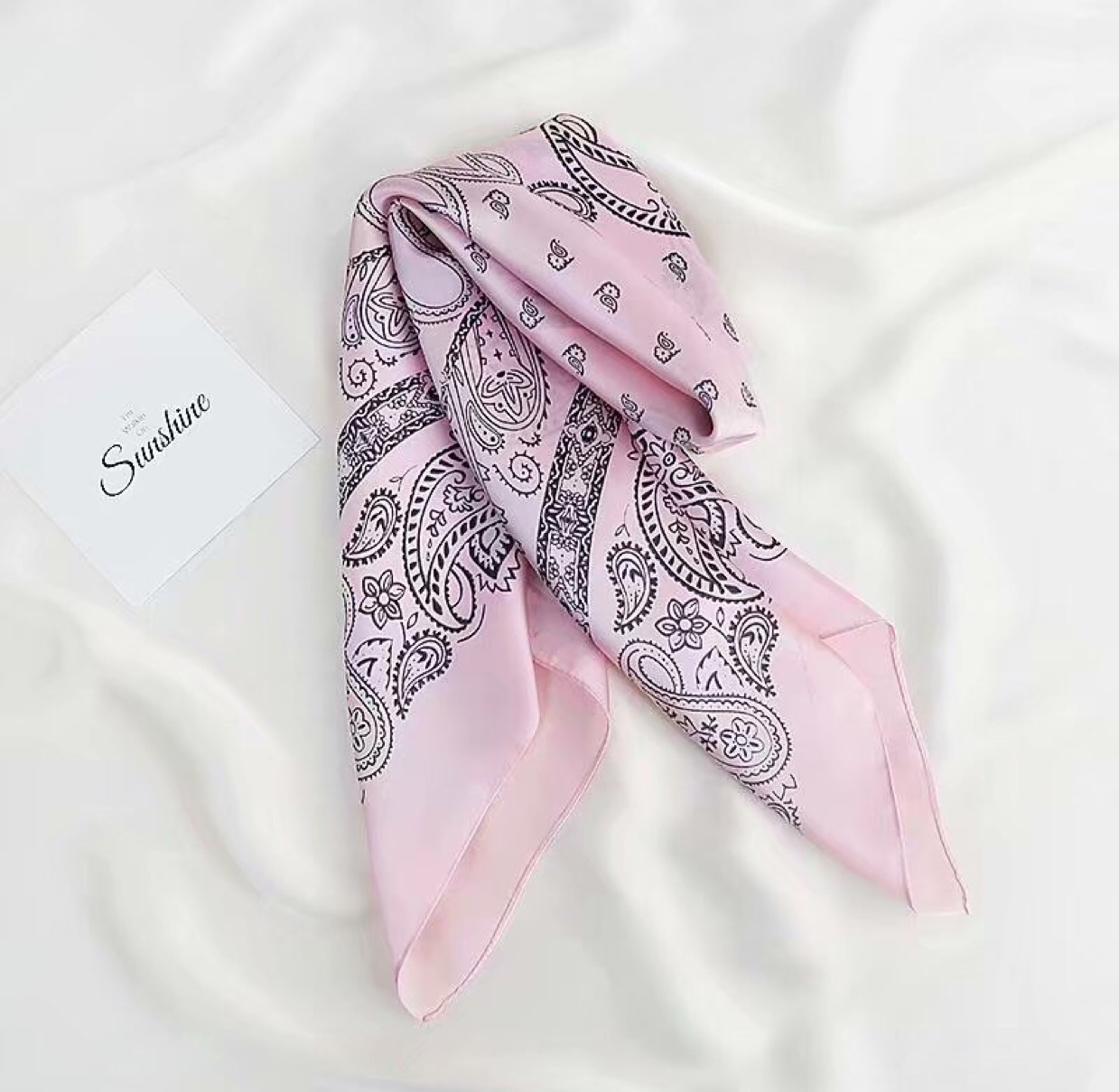 丝巾小方巾女腰果花嘻哈韩版街舞发带围巾男薄款时尚职业领巾围脖详情图8