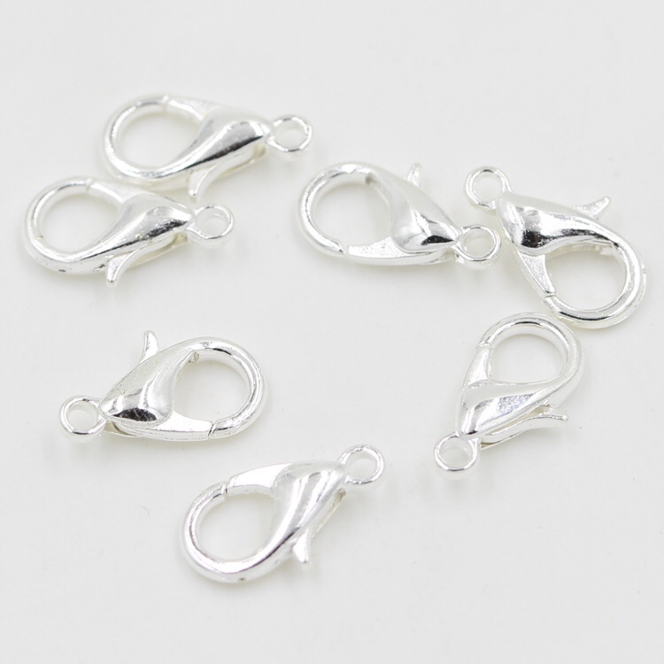 Jewelry accessories: 302 High-quality alloy lobster buckle, bracelet buckle, necklace buckle, 12mm Specification image