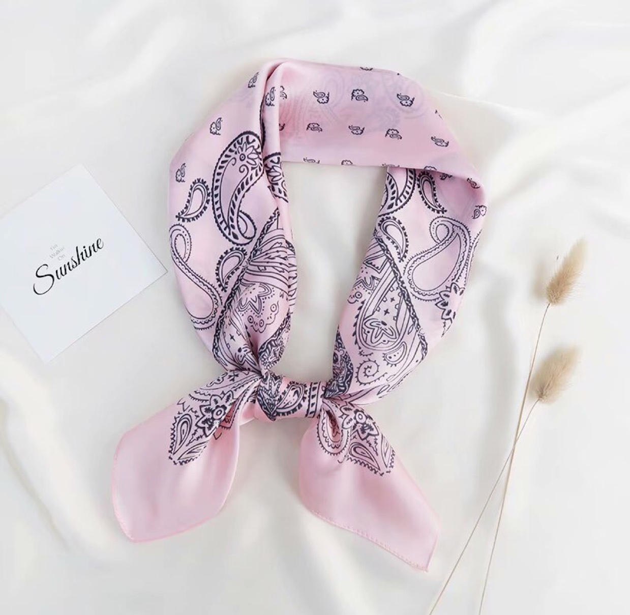 丝巾小方巾女腰果花嘻哈韩版街舞发带围巾男薄款时尚职业领巾围脖详情图9