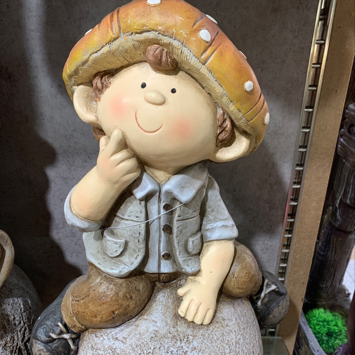 Magnesium oxide succulent plant furnishing boy full figure