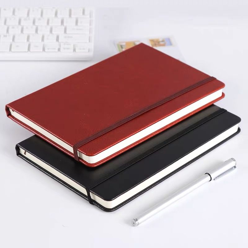Office business notebook Stationery A5 leather elastic notepad retro diary book can be customized LOGO thumbnail