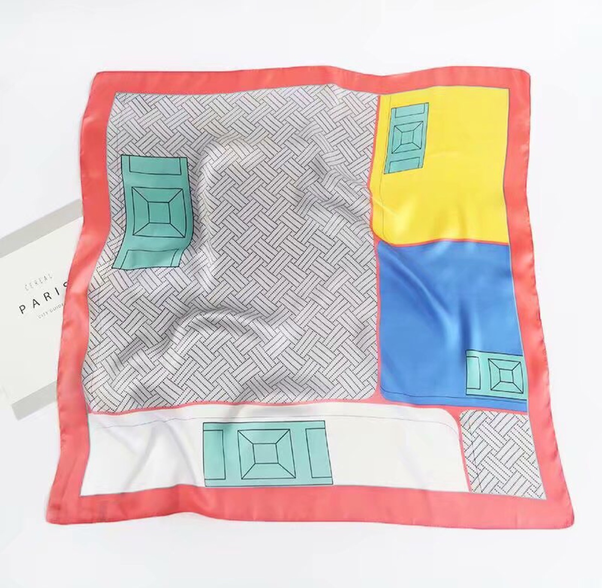 韩式新品小方巾丝巾女70x70小丝巾公主四方巾脖子春秋季方巾产品图