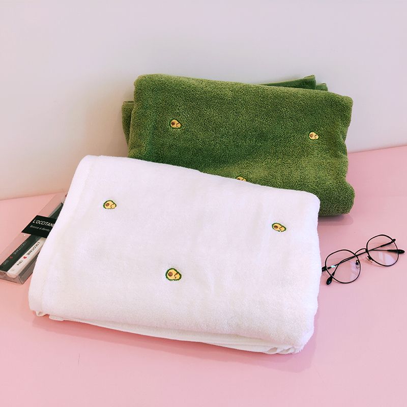 Yiwu Haohuo Futian - Avocado Pure Cotton Facial Absorbent Towel for Students, ins Household All-Cotton Adult Face Towel Application Scenario