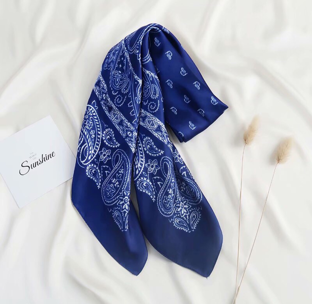 丝巾小方巾女腰果花嘻哈韩版街舞发带围巾男薄款时尚职业领巾围脖详情图7