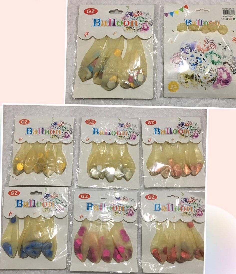 Sequined latex balloon