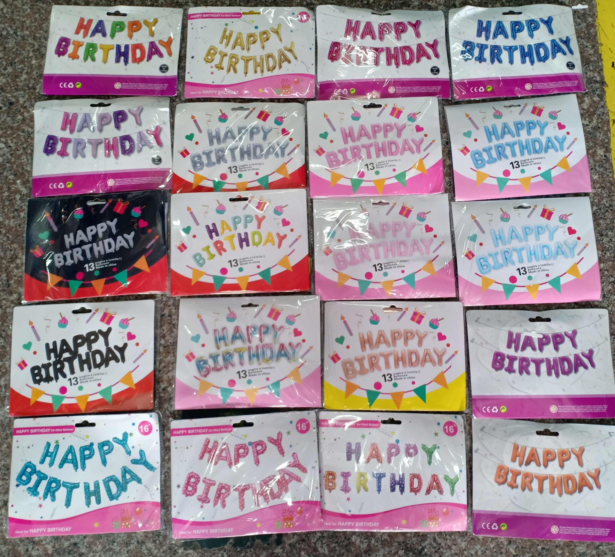 Happy birthday, Aluminum film balloon