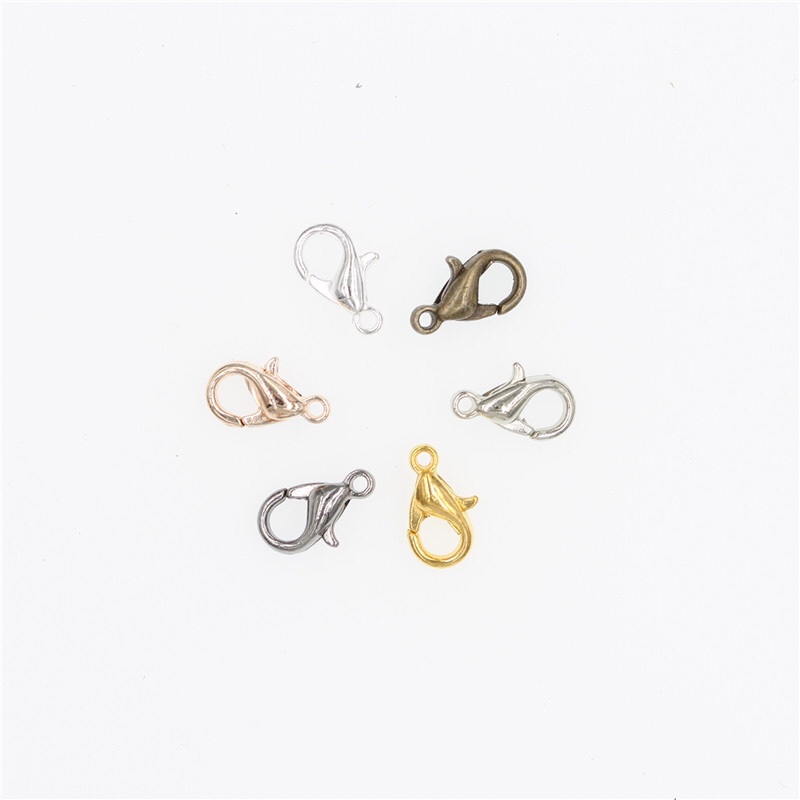Jewelry accessories: 302 High-quality alloy lobster buckle, bracelet buckle, necklace buckle, 12mm Item Picture