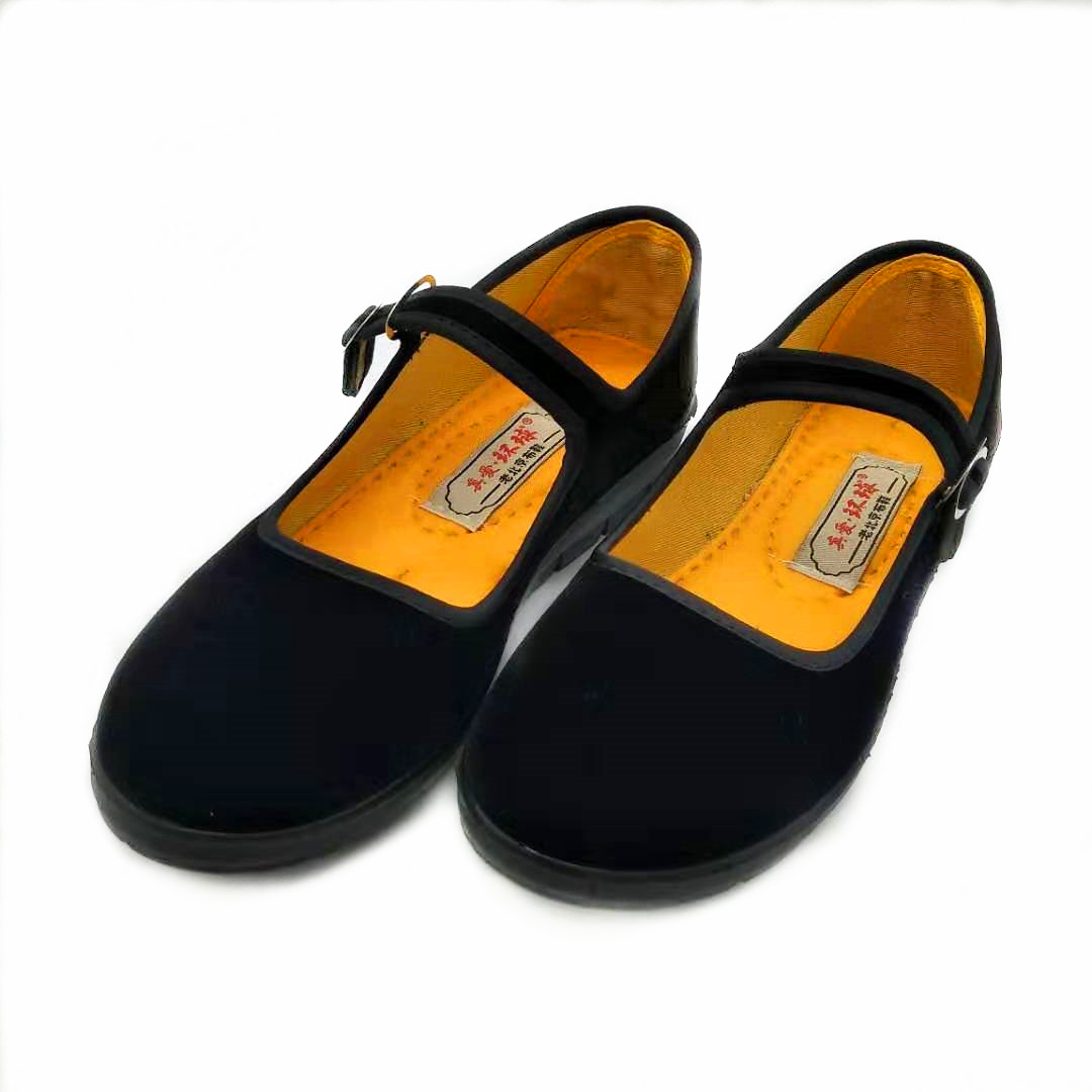 义乌好货 真爱环球布鞋黑色春夏秋季工作鞋广场舞蹈黑色礼仪鞋详情图1