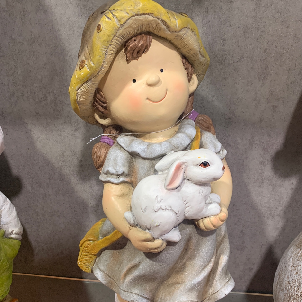 The magnesium oxide succulent plant presents the girl white rabbit details Picture