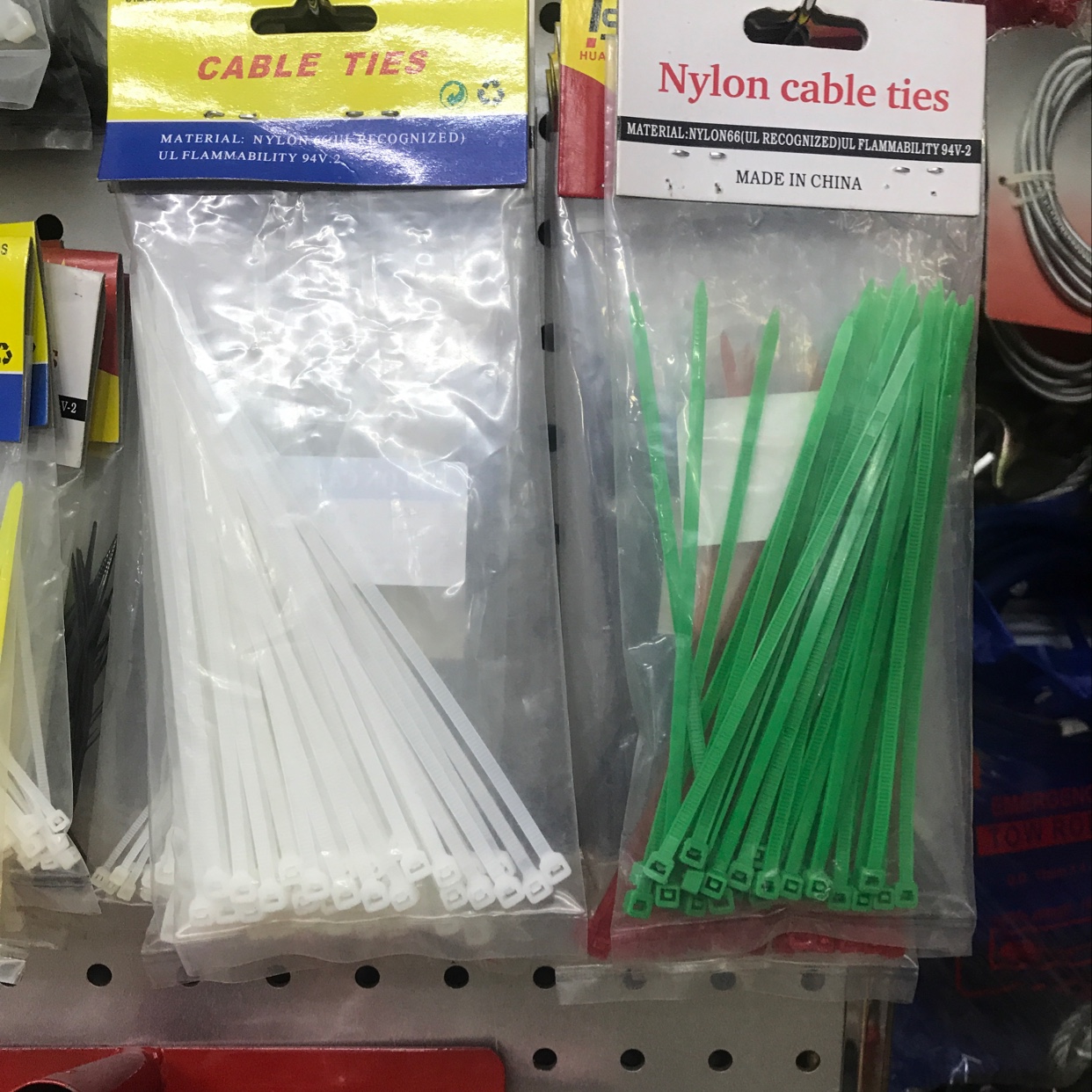 Colorful cable ties details Picture
