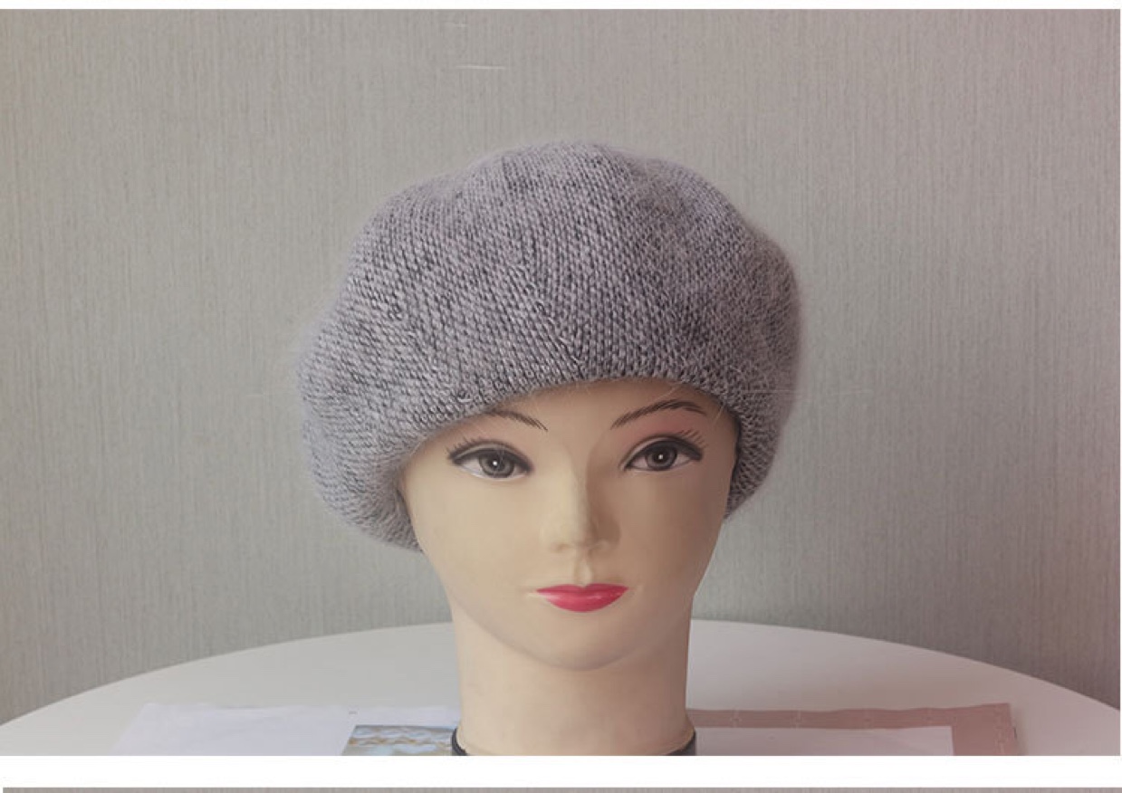 Angora rabbit hair beret thumbnail