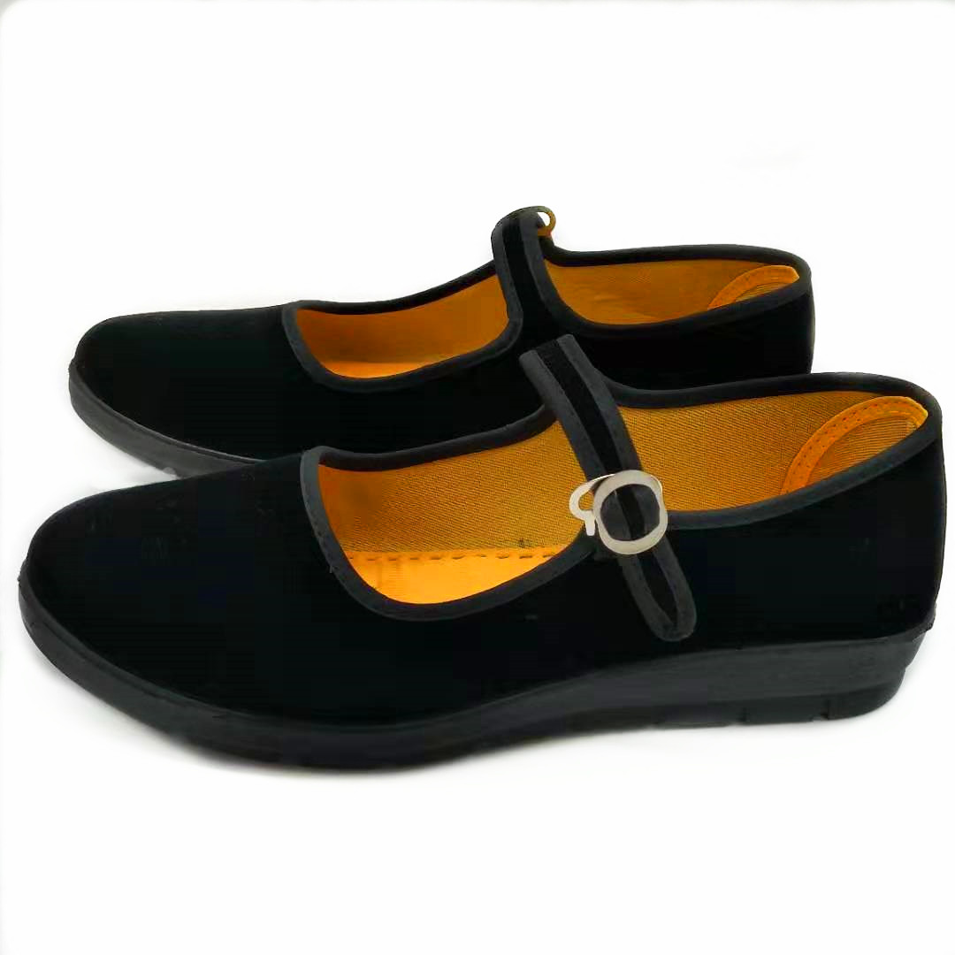 义乌好货 真爱环球布鞋黑色春夏秋季工作鞋广场舞蹈黑色礼仪鞋详情图2