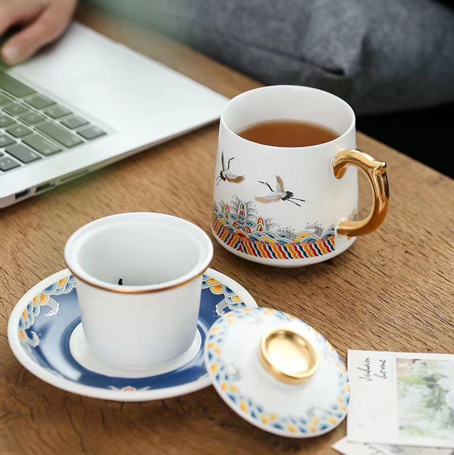 Yiwu's fine decorative handicrafts, Feihe printed tea sets details Picture