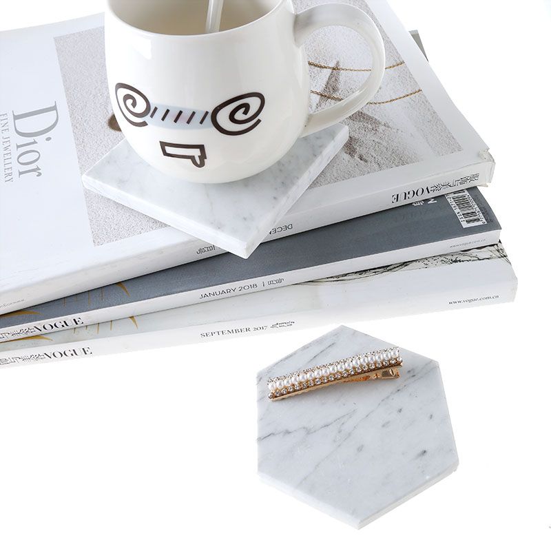 北欧ins大理石纹杯垫创意陶瓷杯垫大理石杯垫带软木垫茶托