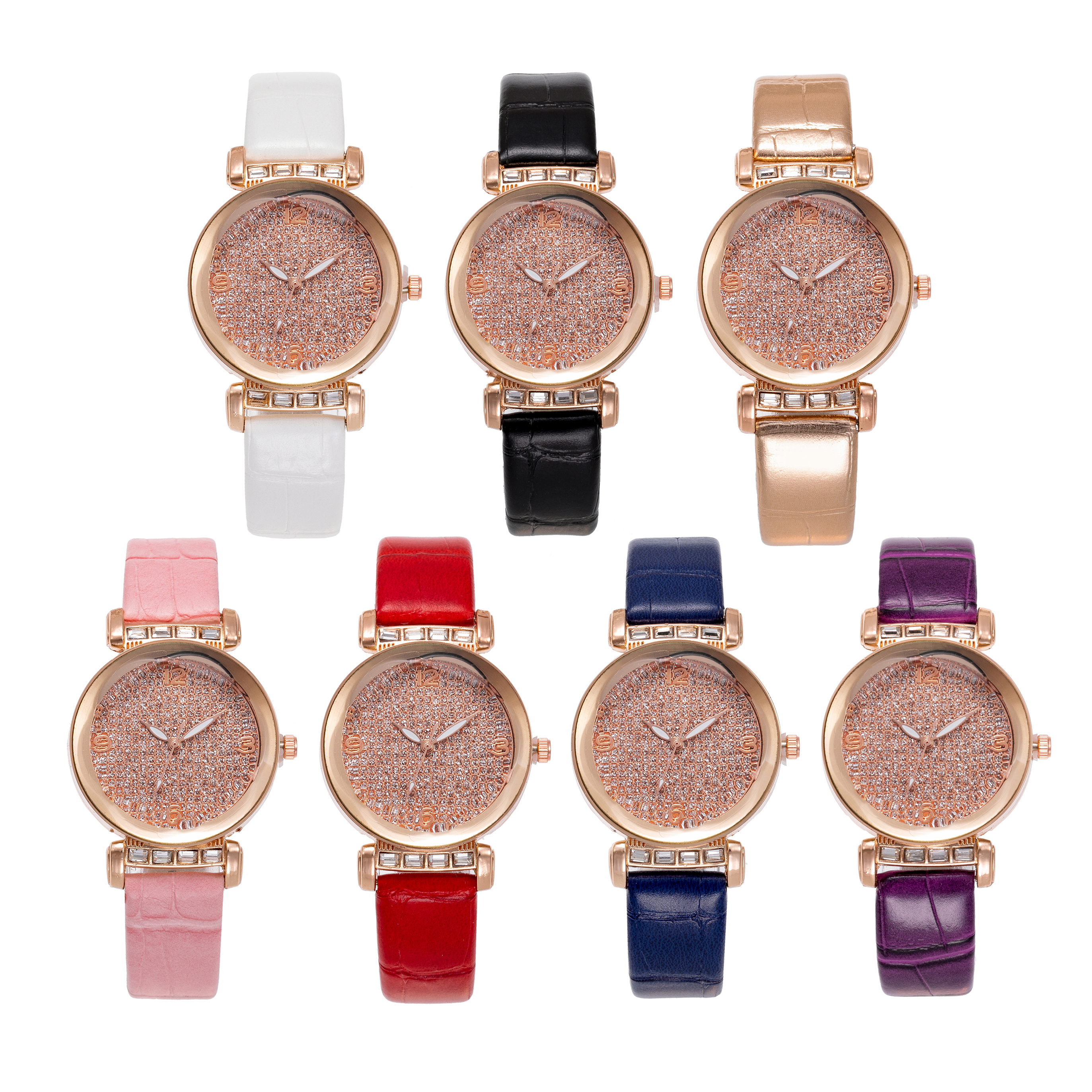 Nueva mujer gypsophila con diamantes brazalete piel correa estudiante reloj tendencia personalidad 18820/70 detail image 1